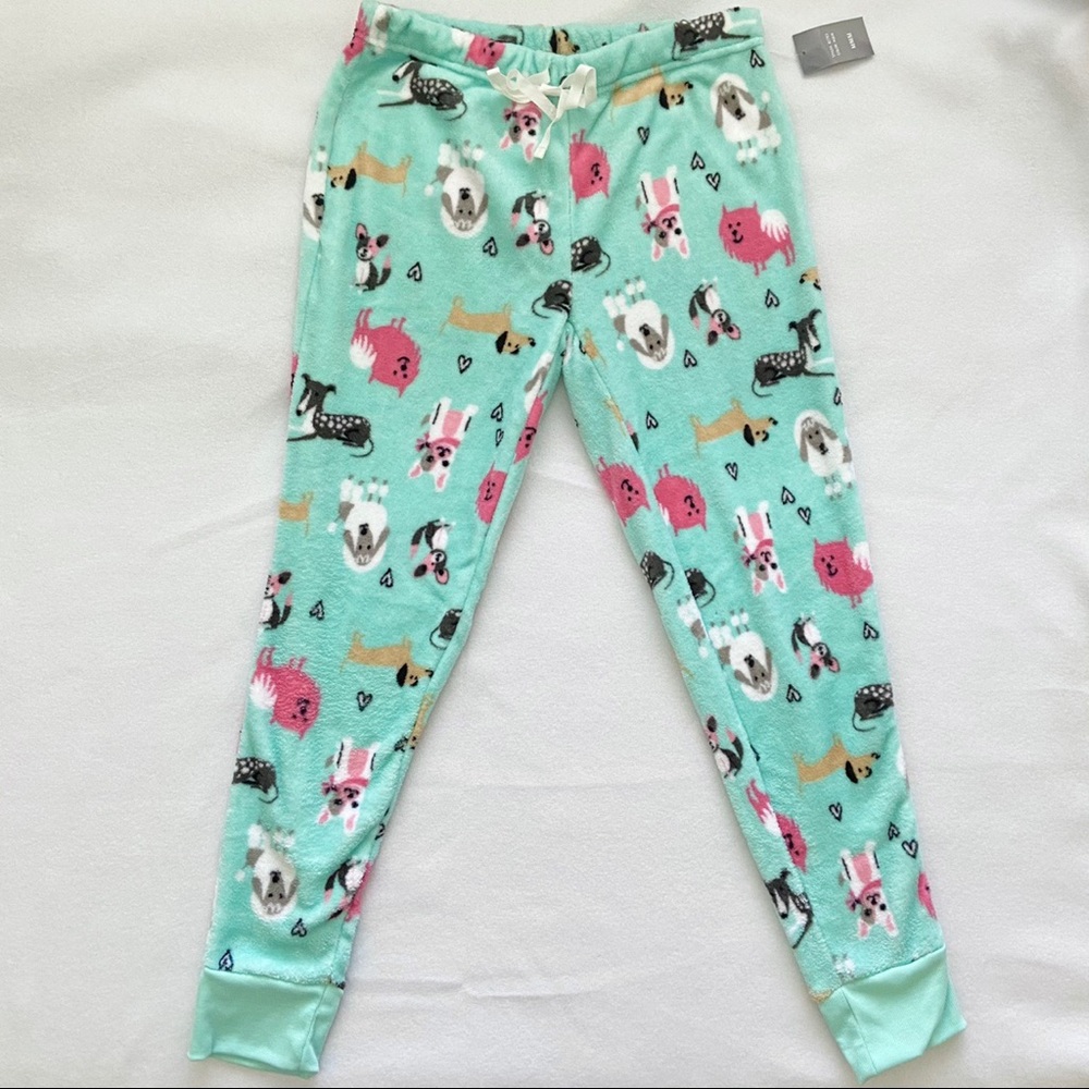 Dog Puppy Aqua Pajama Pants